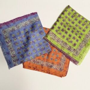 Etro Pocket Scarfs (3) Reversible Pocket, Pouchette, Purse, Scarf, Unisex
